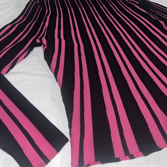 Cyrus Black Pink Mock Neck Long Sleeve Blouse M Medium Y2K - Picture 3 of 11